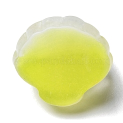 Muschel-Cabochons aus transparentem Harz mit Farbverlauf und Glitzer RESI-R437-01D
