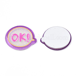 Transparent bedruckte Acryl-Cabochons TACR-N016-40