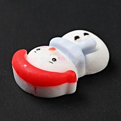 Undurchsichtige Cabochons aus weihnachtlichem Harz RESI-G039-09