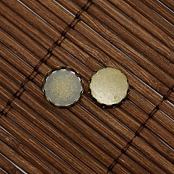9.5~10mm freie gewölbte Glas Cabochon Abdeckung für flache runde diy Foto Messingcabochon Herstellung DIY-X0103-AB-NR