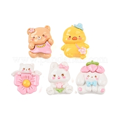 Cartoon Tier Motiv undurchsichtige Decoden Cabochons aus Kunstharz CRES-M033-02