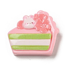 Frühling Kirschblüten Thema opake Harz Dreieck Kuchen Decoden Cabochons RESI-E055-02D