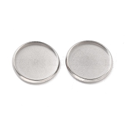 Anlaufgeschützte Cabochon-Fassungen aus chirurgischem Edelstahl 316 STAS-I187-06D-P