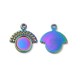 Cabochon-Fassungen für Anhänger aus Edelstahl 304 STAS-H214-26RC