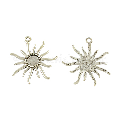 Tibetischer Stil Legierung Sonne Anhänger Fassungen X-TIBEP-Q043-079-RS