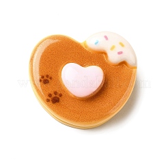 Cabochon aus opakem Harz mit Pfotenabdruckmotiv CRES-I040-02B