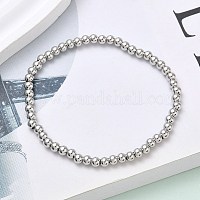 Латунные круглые браслеты из бисера для мужчин и женщин&nbsp;BJEW-B148-05B-P