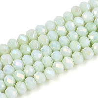 Антикоррозийные гальванические стеклянные бусины рондель&nbsp;X-EGLA-T021-4mm-17-06