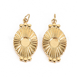 Cabochon-Fassungen für Anhänger aus Edelstahl 304 STAS-S116-231G