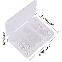 Pandahall Elite 120 Stück 6 Größen klar Zirkonia Stein lose cz Steine facettierte Cabochons für Ohrring Armband Anhänger Schmuck DIY Handwerk machen ZIRC-PH0002-07