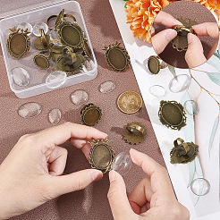 DIY-Set zur Herstellung von Fingerringen mit blanker Kuppel FIND-UN0002-40