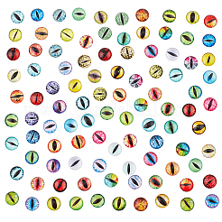 Cabochons aus Glas mit flachem Rücken GGLA-PH0007-93B