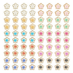 Pandahall 200 Stück 10 Farben plattierte Acryl-Cabochons OACR-TA0001-17