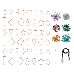DIY UV / Epoxidharz Anhänger Halskette Herstellung Kits DIY-TA0008-72