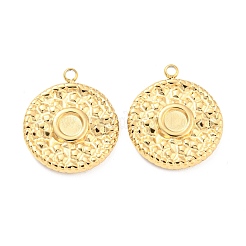 Cabochon-Fassungen für Anhänger aus Edelstahl 304 STAS-P333-02G