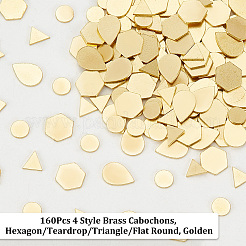 160 Stück Messing-Cabochons im 4-Stil KK-OC0001-39