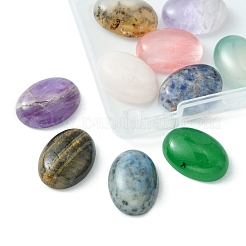 10 Stück natürliche gemischte Edelstein-Cabochons G-FS0005-68