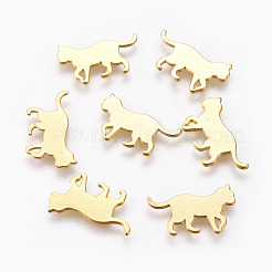 Kätzchen Cabochons aus Aluminium PALLOY-WH0051-01G-04
