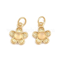 Подвески-цветы из натурального белого нефрита&nbsp;KK-B157-18G-02