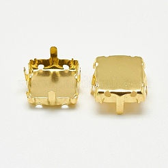 201 Edelstahl-Aufnähfassungen mit Krappenfassung STAS-T032-08G-8mm
