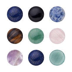 14 Stück 7 Stil natürliche gemischte Edelstein-Cabochons G-FW0001-14