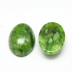 Gefärbte natürliche weiße Jade Cabochons G-Q957-01E-13x18