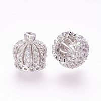 Латунные микро проложить кубического циркония бусы&nbsp;ZIRC-G091-70P