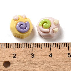 Wirbel mit Stern-Decoden-Cabochons aus undurchsichtigem Harz RESI-D009-01