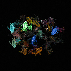 Leuchtende Cabochons aus transparentem Harz RESI-N047-01