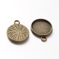 Tibetischen stil Anhänger Fassungen für Cabochons TIBE-A23176-AB-FF