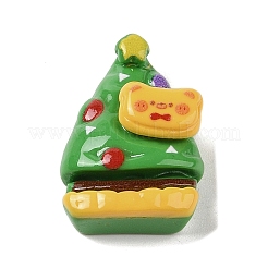 Weihnachtsbär Motiv opake Resin Decoden Cabochons RESI-S397-02A