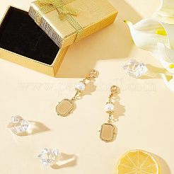 Rechteckige Cabochon-Fassungen für Anhänger aus Edelstahl 304 FIND-CA0004-72