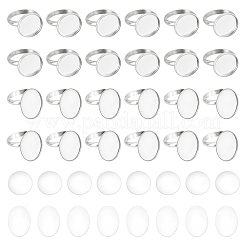 DIY-Set zur Herstellung blanker Fingerringe mit Kuppel DIY-DC0001-62