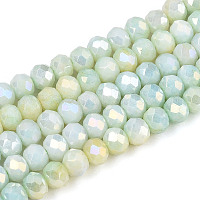 Антикоррозийные гальванические стеклянные бусины рондель&nbsp;EGLA-T021-4mm-17-05