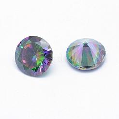 Zirkonia zeigte zurück Cabochons ZIRC-M002-7mm-010