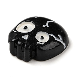 Totenkopf Halloween undurchsichtige Decoden-Cabochons aus Kunstharz RESI-R446-01B