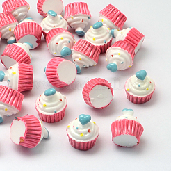 Herz mit Kuchen Harzcabochons CRES-R183-04B