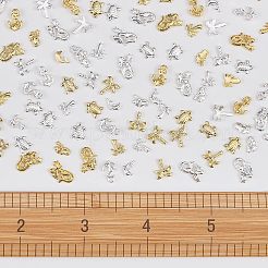 168 Stück Schildkröte & Meerjungfrau & Anker & Delphin & Kokospalme Legierung Cabochons MRMJ-OC0002-62