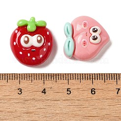 Undurchsichtiges Harz lustige große Augen Obst Decoden Cabochons RESI-H164-06