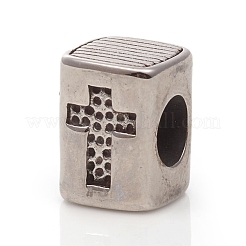 304 Edelstahl-Europäische Perlen-Strass-Fassungen STAS-I134-18AS