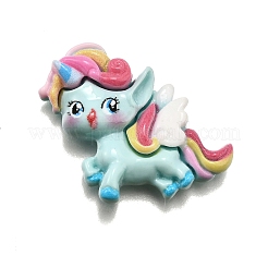 Einhorn undurchsichtige Decoden-Cabochons aus Harz CRES-F034-02