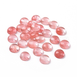 Kirschquarz Glas Cabochons G-H1596-FR-12mm-21