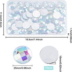 70 Stück facettierte Acryl-Cabochons OACR-FG0001-03