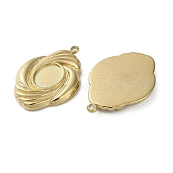 Ionenplattierung (IP) 304 Edelstahl Anhänger Canbochon Srttings STAS-C090-08B-G