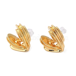 Herz-Ohrstecker aus 304 Edelstahl für Damen AJEW-Z009-04B-G