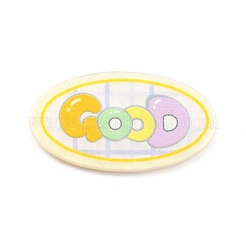 Acryl-Oval mit Wort-Cabochons FIND-B003-05