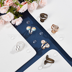 DIY-Set zur Herstellung von Fingerringen mit doppelter Kuppel DIY-UN0004-25A