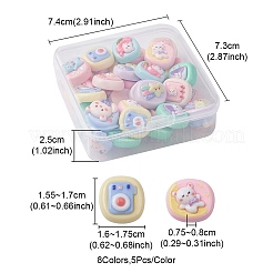 40pcs 8 Arten undurchsichtige niedliche Cartoon-Harz-Cabochons CRES-YW0001-18