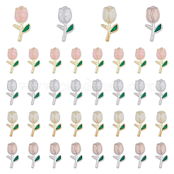 80 Stück Emaille-Cabochons aus Legierung im 4-Stil FIND-DC0003-83