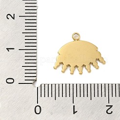 304 Edelstahl Anhänger Strass Fassungen STAS-U023-04G